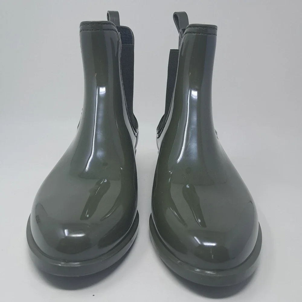 Lemon Jelly Chelsea Rain Boots Green $150 Retail made in Portugal size 40 US 9
